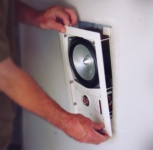 audio video installer and in-wall speaker