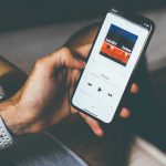 music app displayed on smartphone